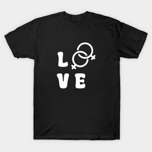 Love Lesbian White T-Shirt